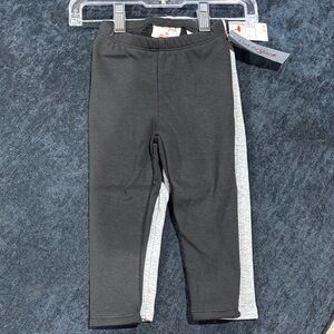 Cat & Jack Black and Gray Kids Fleece-Lined Leggings
